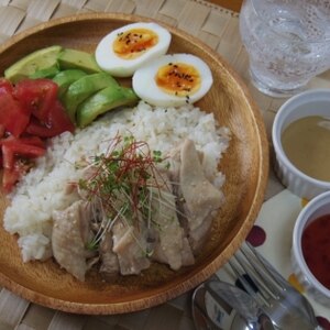 リメイク！カフェ風！柚子胡椒マヨチキンライス♡